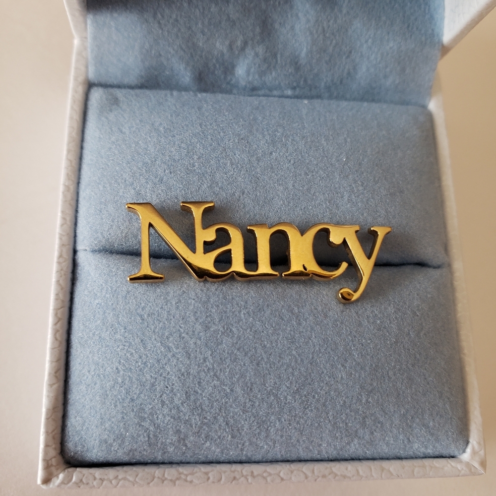 Nancy Gold tone Pin